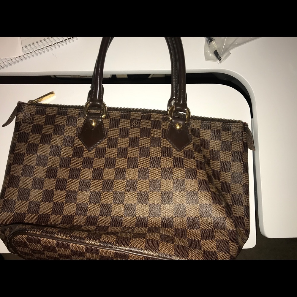 Louis Vuitton Damier Ebene Saleya PM Tote Purse